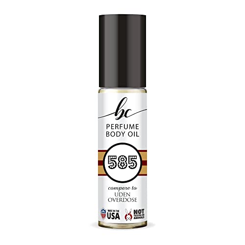 BIOCURA BC Perfume 585 Inspired by Uden Overdose For Women & Men Replica Fragrance Body Oil Dupes Alcohol-Free Sample Travel Size Concentrated Long Lasting Roll-On 0.3 Fl Oz/10ml