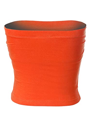 MixMatchy Women's Casual Summer Ruched Side Backless Double Layered Tube Top with Built in Shelf Bra3