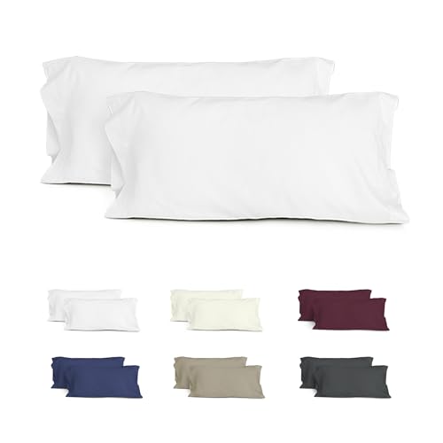 MANEMI (Paquete de 2) Fundas Almohada 105cm - Funda Almohada 45x125cm, Poliéster Transpirable y Suave, Abiertos por los Lados.