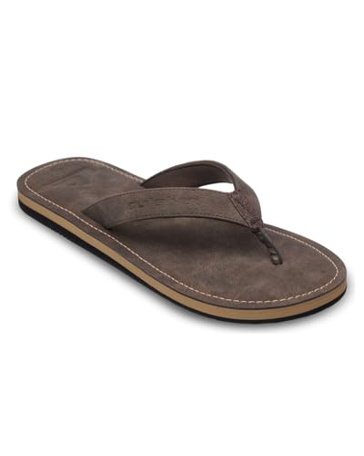 Sandalia Quiksilver Molokai Nubuck 26 para hombre en color marrón