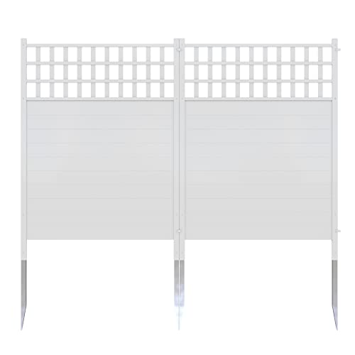 Zippity Outdoor Products Zp19060 Keswick No-Dig Vinyl Kit 2-Pack (44" H X 42" W) Privacy Screen And Fence, White #TOP2