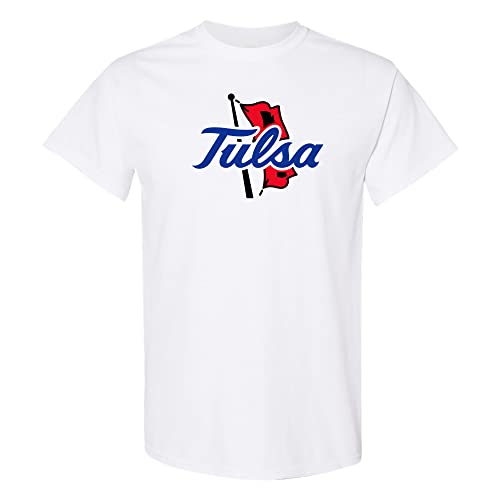 UGP Campus Apparel AS02 - Tulsa Hurricane Primary Logo T Shirt - Medium - White