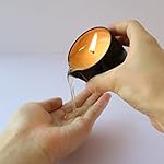 Soybean Wax Warming Massage Oil Candle for Stress Relief and Skin Moisturizing, Romantic Gift SPA Use Home Scented Candle Body Oil Caramel Whisky Scent 2.35 OZ - Image 4