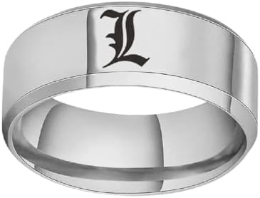 DUNTUIJNAS New 2026 Anime L Letter Stainless Steel Finger Rings C...