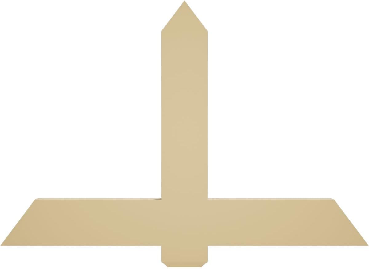 48"W x 32"H x 2"D x 6"F, 16/12 Pitch, Eugene Signature Urethane Gable Bracket, Primed Tan