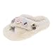 BLACK ELL Pantuflas cálidas y acogedoras para el hogar, cómodas zapatillas de estar por casa, suaves peluches, cálidas pantuflas de algodón de invierno, color beige 35