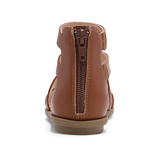 Image of DREAM PAIRS Girls Gladiator Sandals with Zipper Strappy Sandals Toddler /Little Kid /Big Kid
