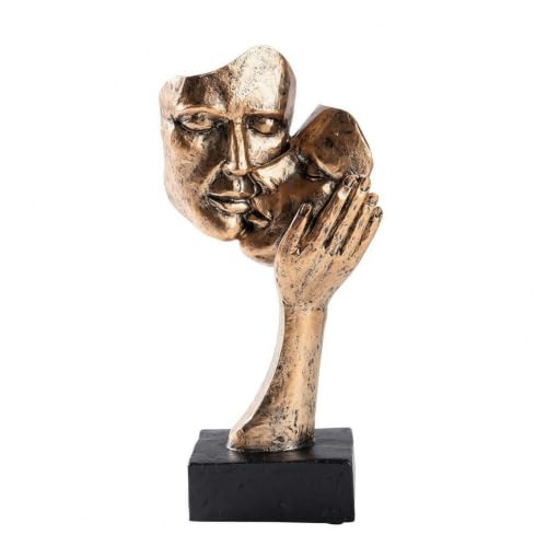 Image of Pitycbo Compact Abstract Couple Statue | Couple Sculpture, Romantic, for Bedroom, Anniversary, Couples, Bronze