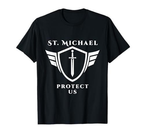 Emblema de San Miguel Arcángel Protéjanos Camiseta