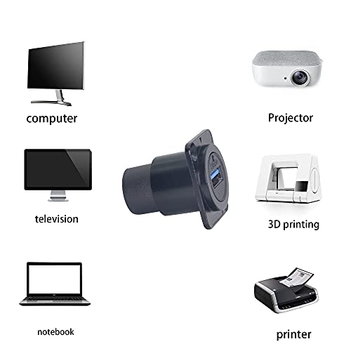 Conector USB 3.0 tipo B Panel Mount hembra QIANRENON miniatura 3