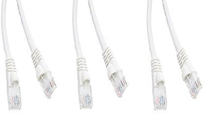 eDragon Cat5e Ethernet Patch Cable, (20 Feet/6 Meters), Snagless/Molded Boot, White, (3 Pack)