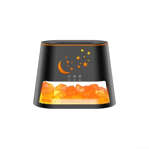 Humidificador de llama con lámpara de piedra de sal y LED de 7 colores, difusor de aromaterapia para el bienestar del dormitorio, mejora del sueño y mejora de la calidad del aire, alimentado por USB