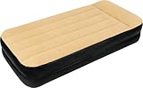 Avenli Luftbett selbstaufblasend Luftmatratze / Gästebett Einzelbett für 1 Person 196 x 97 x 47 cm mit eingebauter / integrierter automatischer Pumpe beige antrazit