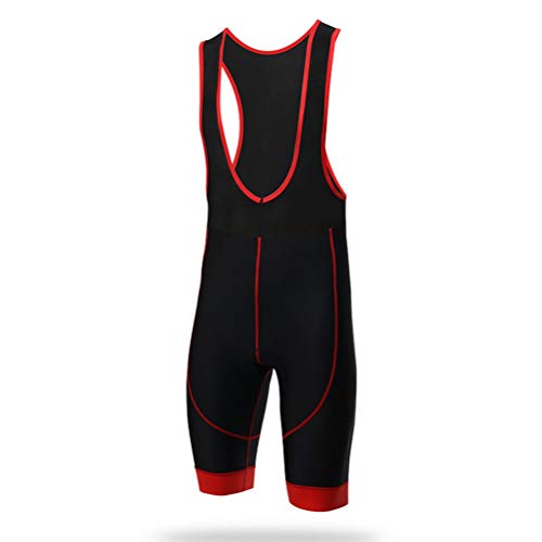 Shenshan Men's Outdoor Sports Cycling 3D Pad Bib Short Red