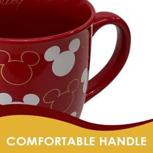 Miniatura 8 de Disney Mickey Mouse - Taza coleccionable con diseño de bala, color rojo, 16 onzas