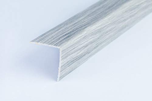 Wood Effect Plastic PVC Corner 1M Angle Trim Wall Corner Guard Edge Protector TMW Profiles (30mm x 30mm x 1M, Ash Tree)
