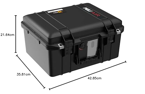 PELI 1507 Air Maleta Ligera Profesional para Drones y Equipos fotográficos, estanca e Impermeable al Polvo, 24L de Capacidad, Fabricada en EE.UU., con Espuma Personalizable, Color Negro - imagen 7