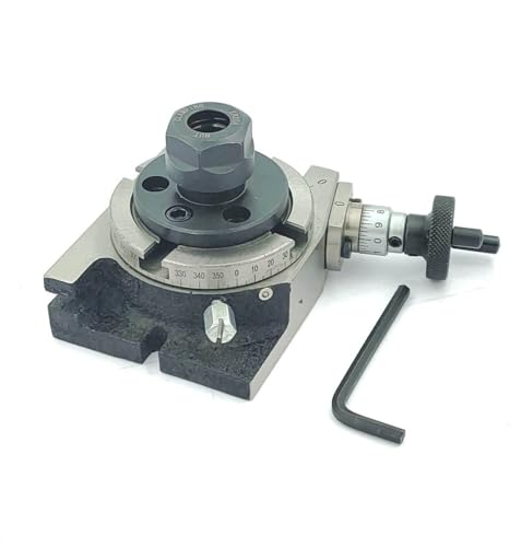 Buyohlic Fraiseuses à table rotative (table rotative standard 80 mm) et pince ER-16