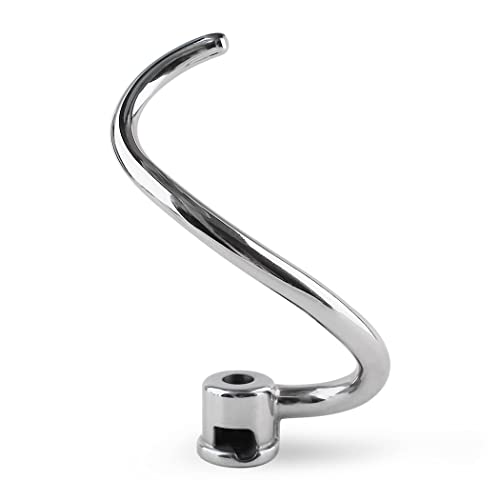 LMEI Ersatzteile KSMC7QDH Edelstahl-Spiral-Knethaken, kompatibel mit KitchenAid 7 und 8 Quart kommerziellen Standmixern Cover