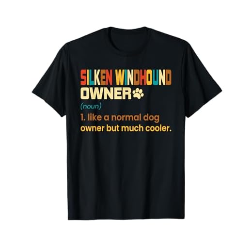 Funny Silken Windhound Retro Vintage Dog Mom Dad T-Shirt
