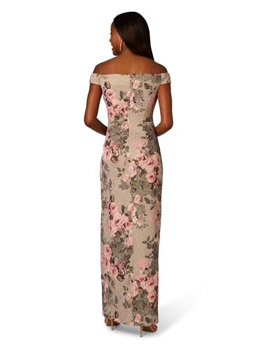 Adrianna Papell Women's Matelasse Column Gown2