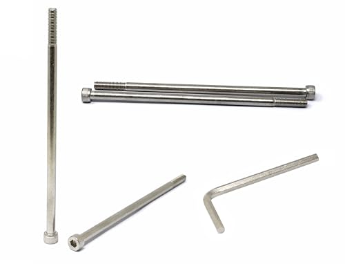 Image of iexcell 4 Pcs M8 x 195mm Partially Threaded Thread Pitch 1.25 mm Stainless Steel 304 Hex Socket Head Cap Screws Bolts Kit