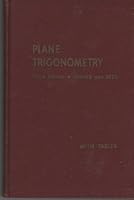 Plane Trigonometry with Tables Third Edition B0034S1XNS Book Cover