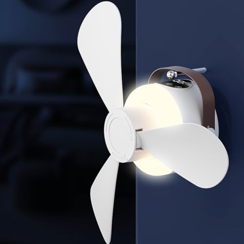 Ventilador de techo con control remoto y luz LED de 3 modos para camping y dormitorio 8