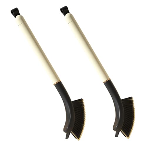 ERINGOGO Ergonomic Handle Crevice Brush 2 Pcs Set for Window Shower and Bathroom Cleaning