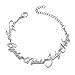 JINMA Custom Name Bracelet for Women – Personalized 1-5 Names Adjustable Nameplate Bracelet – Sterling Silver/Gold – Gift for Mom, Wife, Friends