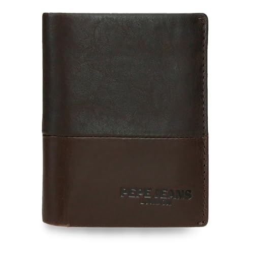 Portefeuille vertical Pepe Jeans Ithaca pour homme avec fentes cartes noir