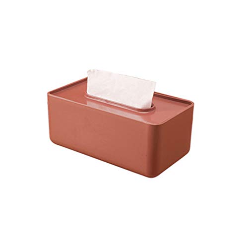 Preisvergleich Produktbild Tücherbox Taschentuchbox mit Deckel, Kosmetiktücherbox quadratisch Tissue Box Taschentücher Kosmetikbox fürs Bad, modernes Design aus PP 22.5 x 13 x 10cm (Rot)