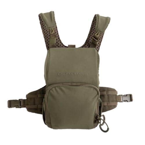 Eberlestock Bravo Modular Bino Pack Magnetic-Free Hunting Binocular Harness with Quiet Shock Cord Closure MOLLE Compatible Breathable Air-Mesh Straps Mountain Large