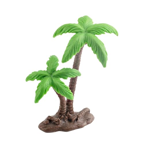 Modell-Kokosnussbaum – Tropische Palme, Gebäudearchitektur, künstliche Pflanze | Kuchendeckel-Dekoration, Miniatur-Landschaftszubehör, Heimbüro-Garten-Display-Bastelwerkzeug