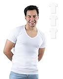 BEQUEMES BASIC - Die Kombination aus weicher, atmungsaktiver Baumwolle & komfortablem Stretch für eine perfekte Passform macht das Herren T-Shirt mit V-Ausschnitt angenehm zu tragen & ideal für jeden Tag.