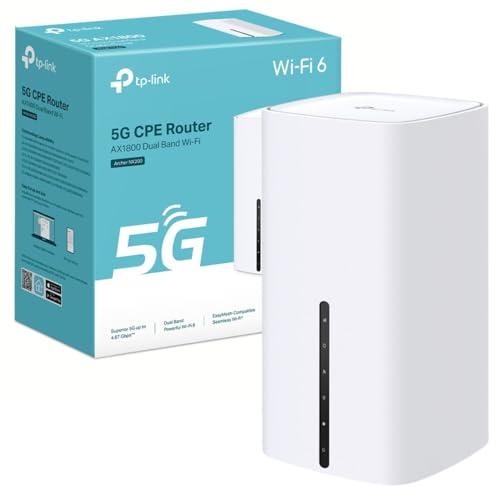 TP-Link Archer NX200 AX1800Mbps Wi-Fi 6 5G Router With Sim Slot Up To 4.67Gbps Download Speeds Dual-Band WiFi Router Gigabit LAN/WAN Port SIM Card Plug & Play EasyMesh-Compatible WiFi Booster