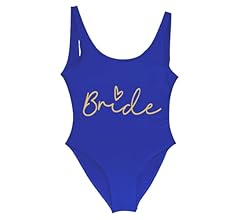 Costume Da Bagno Intero Da Sposa - Addio Nubilato, Modellante, In Nylon E Spandex, Stampa Lettere - Foto 7