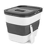 SONKONIA 35Lbs Large Dog Food Storage Container, Foldable Pet Food Container with Scoop, Collapsible