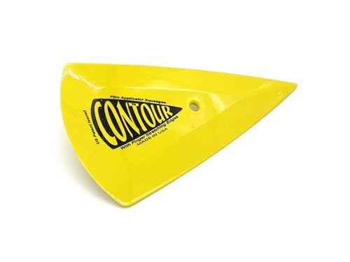 Sleek Yellow Contour Squeegee for Perfect Vinyl Application - (Pack 5 Units)