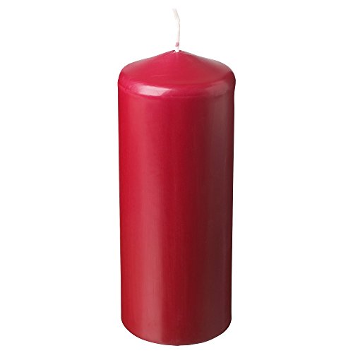 Bougie pilier Fenomen rouge 19 cm non parfumée pour décoration intérieure