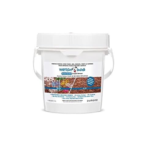 Watch Dog Graffiti Remover - Porous Surface - Remove Aerosol Spray Paint, Markers, Paint, Ink and Other Coatings from UNPAINTED Masonry Surfaces - Brick, Concrete, Granite, & More - 1/2 Gallon Cover