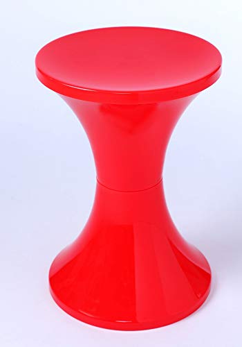 スツール レッド色 ポリプロピレン製 直径(約)30.5cm 高さ(約)44.3cm 重量(約)900g 中国製 赤色 北欧風 おしゃれ (レッド色) [3]
