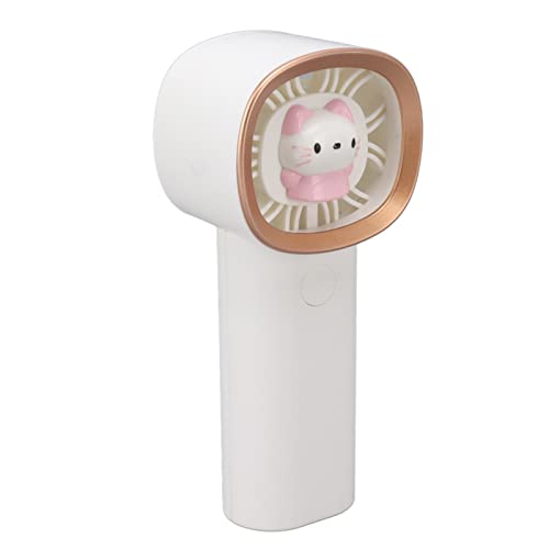 Brrnoo Ventilador Portátil con 3 Velocidades, Batería de 1200 MAh, Mini Ventilador Portátil Liviano para Maquillaje, Viaje, Salida (WHITE)