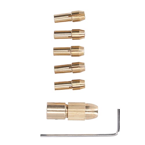 7 peças mini broca elétrica mandril moedor elétrico 4 mandíbulas broca de latão para mini furadeiras