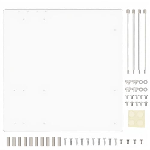 Marco de acrílico para placa base, chasis abierto transparente de acrílico con soporte base DIY, soporte base para chasis de computadora de marco abierto con bloqueo por sobrecarga, para placa base Micro-ATX miniatura 1