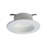 HALO RL460WH940 RL Integrated LED Recessed Lighting Retrofit Downlight Baffle Trim with 90 CRI,...