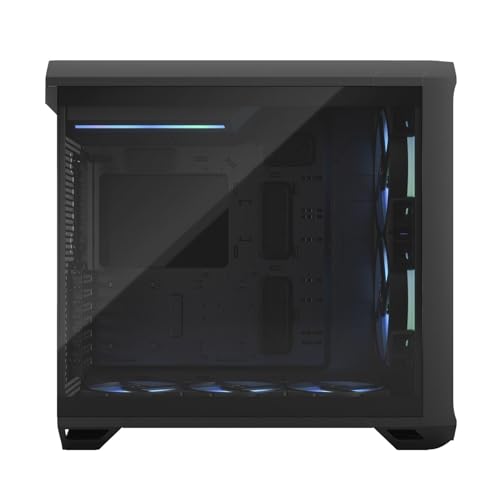 Fractal Design Torrent RGB PC-Gehäuse – Hervorragender Luftstrom mit 2X 180mm & 3X 140mm RGB Lüftern – Gehärtetes Glas… – Ansicht 4