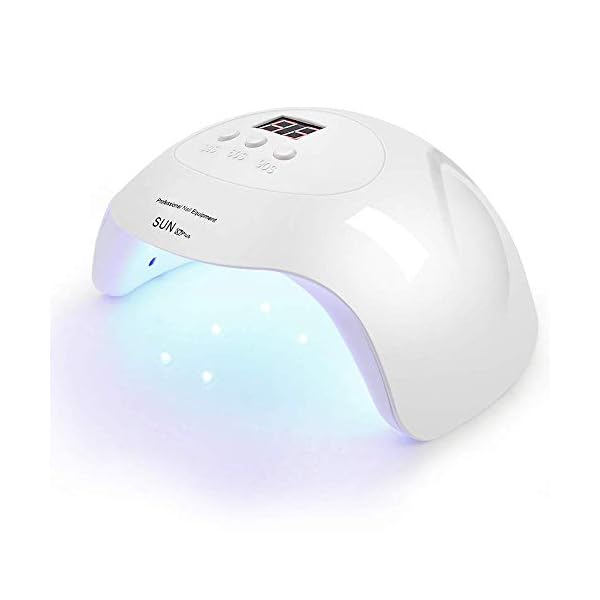 PHIAKLE Professional UV LED Nail Lamp X7 for Gel Polish Led for Gel Nails 3 Timers (White)