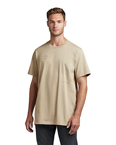 G-Star Raw Irregular Graphics Loose T-Shirt, Camisetas Para Hombre, Beige Spray Green D22818-C784-D606 , Xs G-Star Raw Irregular Graphics Loose T-Shirt, Camisetas Para Hombre, Beige Spray Green D22818-C784-D606 , Xs