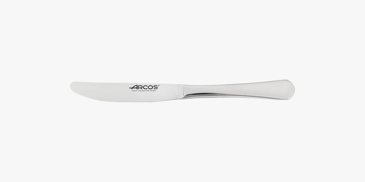 Arcos Serie Lisboa - Cuchillo de postre | Cuchillo Lunch - Monoblock de una pieza en Acero Inoxidable 85 mm - Color Plata